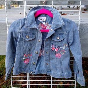 Little Lass Jean Jacket Size 3T *Great Condition* "Believe" Embroidered on back